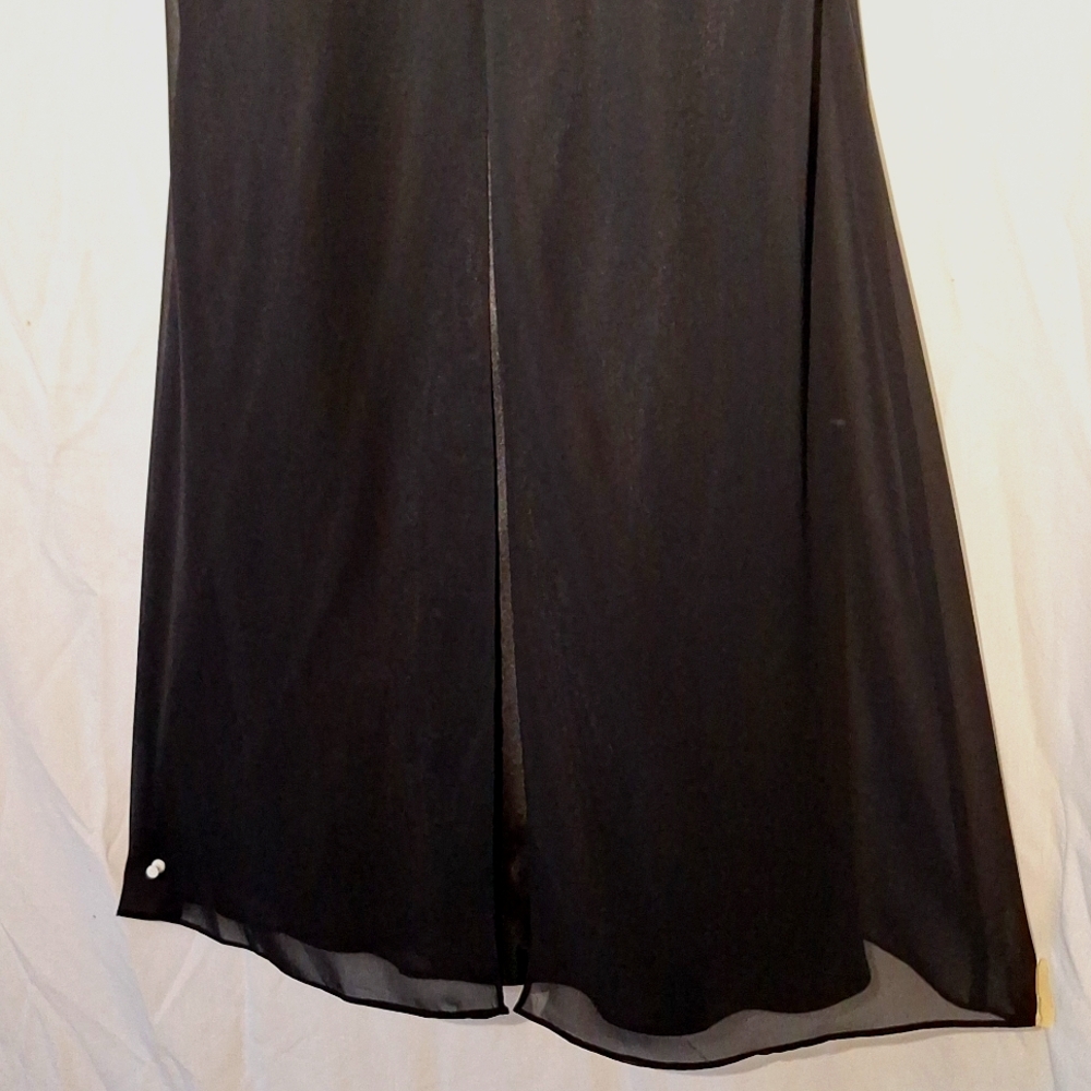 3/$20--Vintage Black Neglige, Faux Diamonds, 38C - Picture 7 of 16